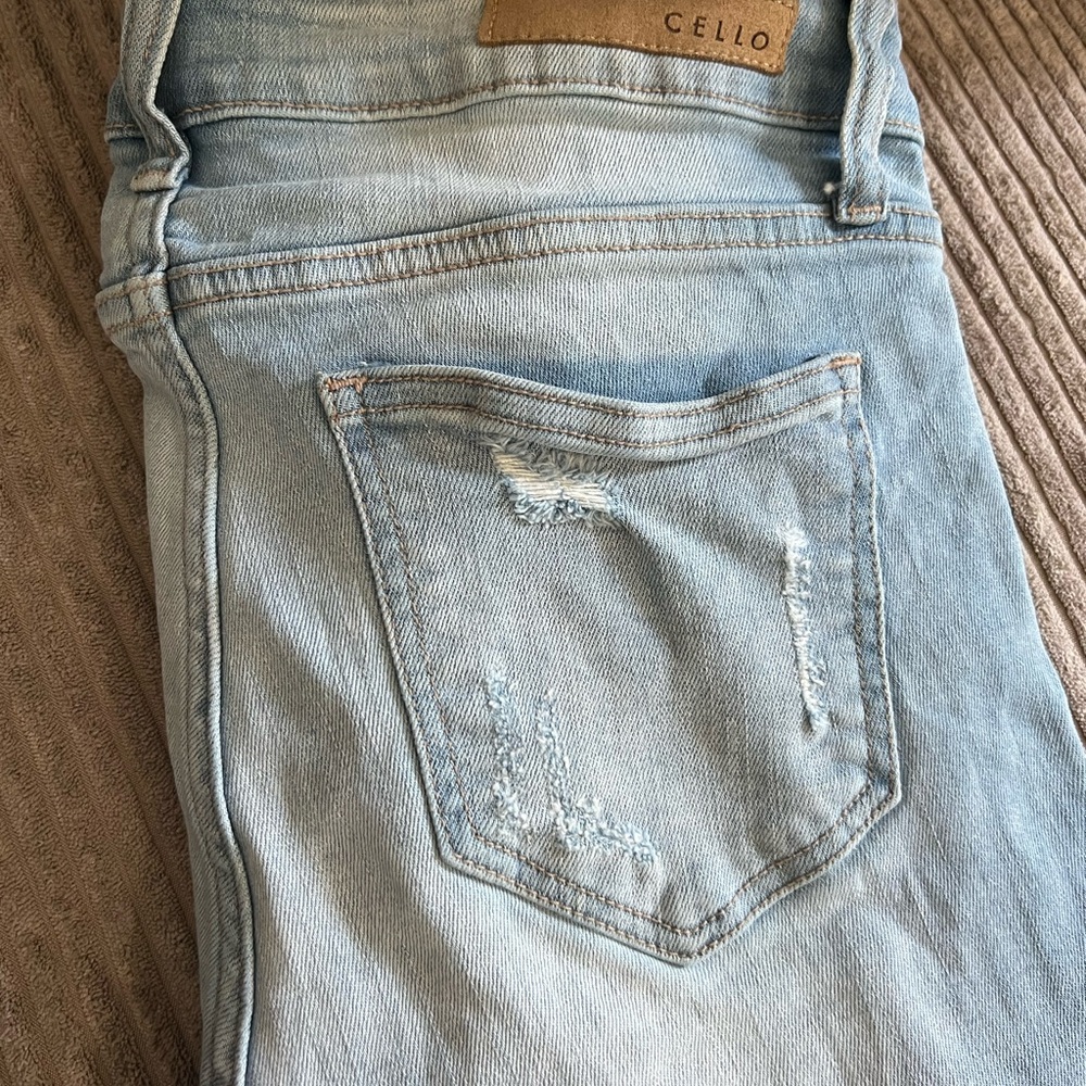 Cello Blue Distressed Vintage Jeans